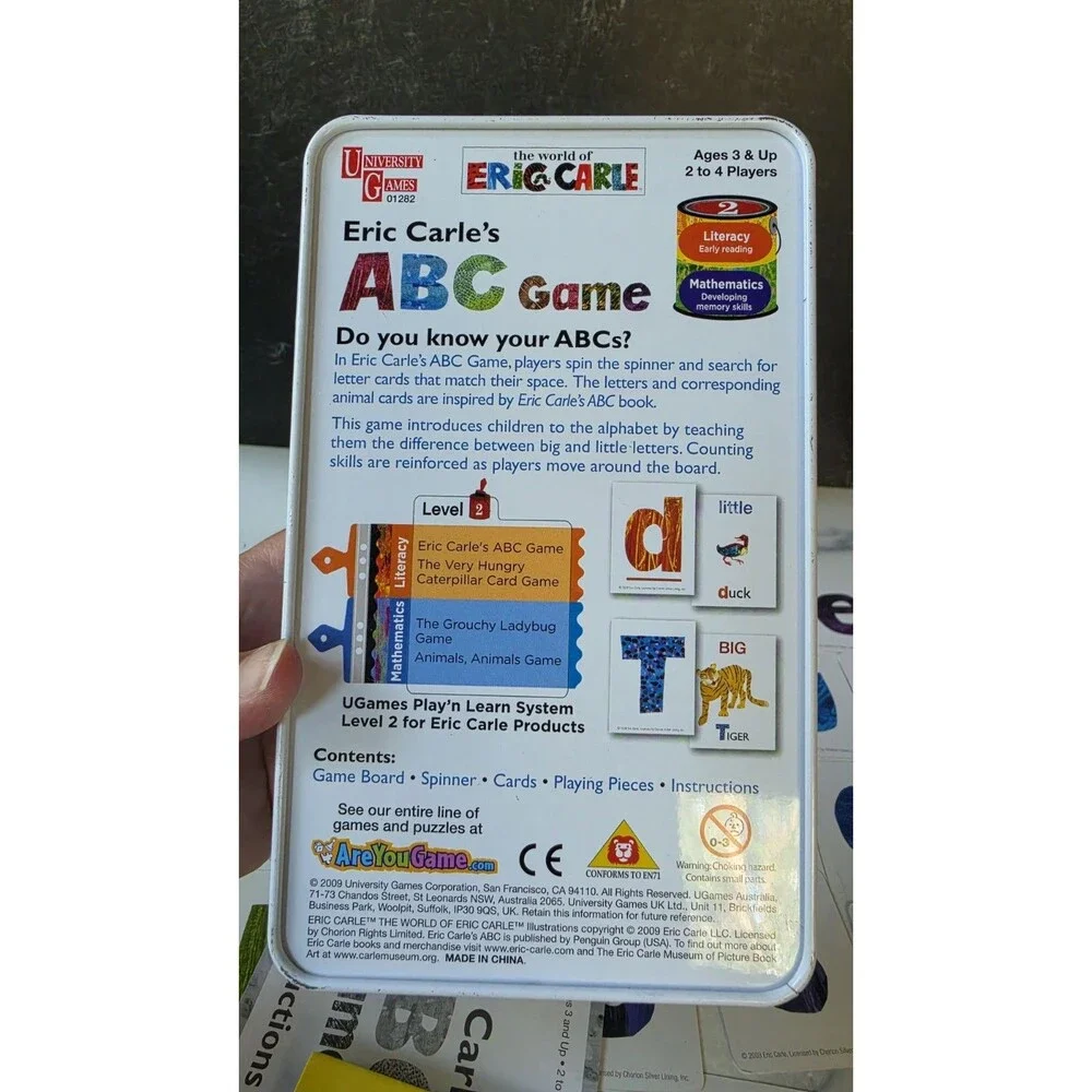Eric Carle's ABC Game In A Tin READ Description